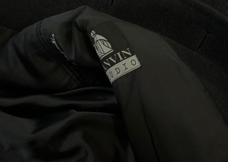 lanvin angora belted coat