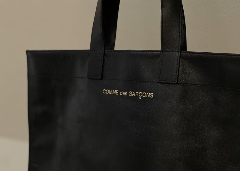 comme des garcons leather tote bag weekend tokyo