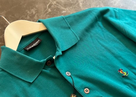 90s yves saint laurent ysl rogo polo shirt dead stock