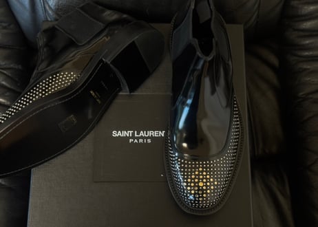 saint laurent studs side gore boots dead stock