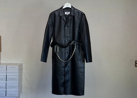 mm6 maison margiela 2022aw fake leather coat