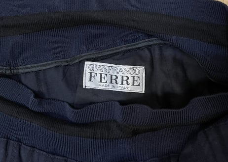 gianfranco ferre stripe eazy wide pants