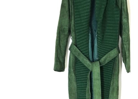 80-90 yves saint laurent suede coat