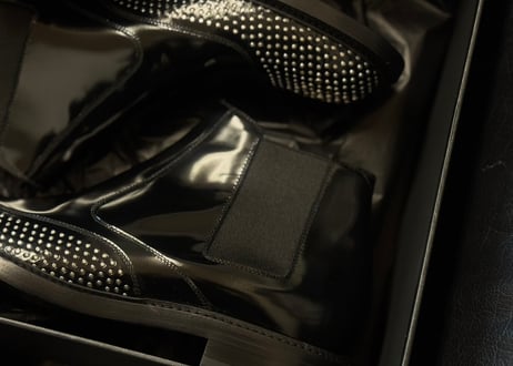 saint laurent studs side gore boots dead stock