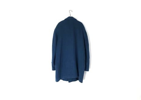 80-90s givenchy turquoise blue cashmere double coat