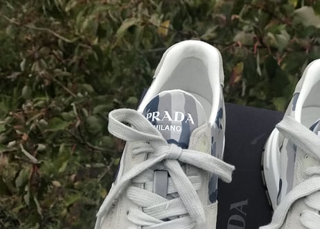 2020ss prada leather camouflage sneakers dead stock 8 half