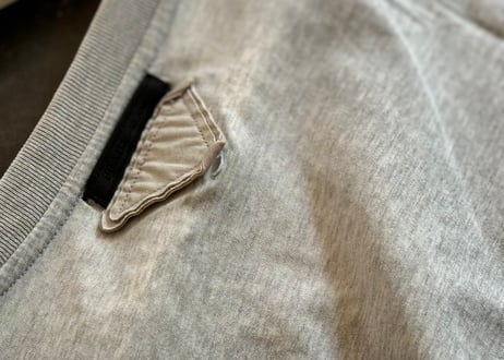 prada triangle rogo tops gray