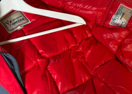 vintage moncler down jacket "gray×black"