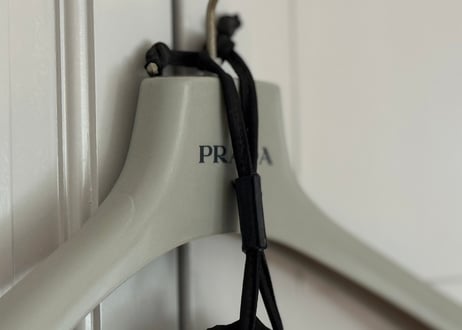 prada nylon logo bag black