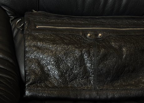 balenciaga leather clutch bag