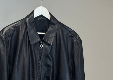 ferragamo ganchini leather jaccket