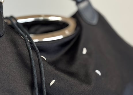 maison margiela leather silk shoulder bag