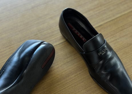 prada sports logo loafers