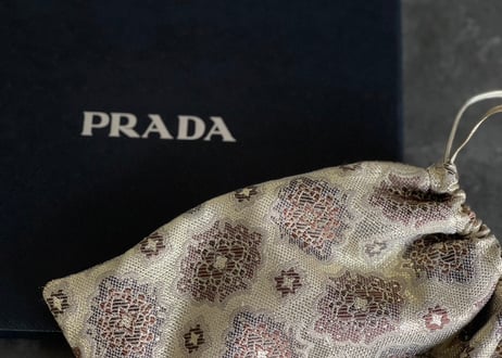 prada jacquard "巾着" bag dead stock