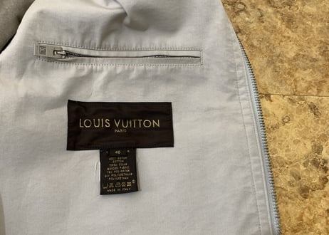 louis vuitton shell fabric logo blouson 46