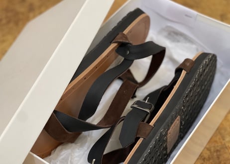 maison margiela leather sandals dead stock