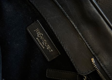 yves saint larurent rive gauche leather shoulder bag