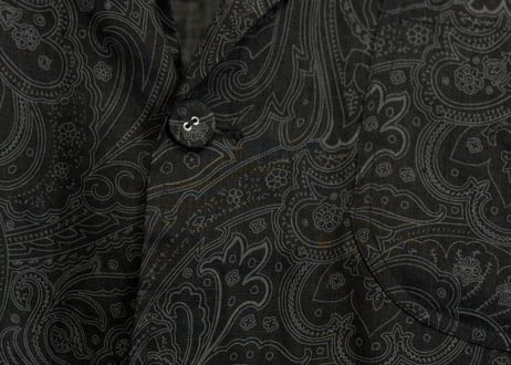 90s linen jacquard shirt jacket