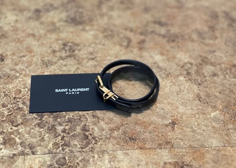 saint laurent leather bracelet