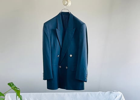 lanvin double green set up suit