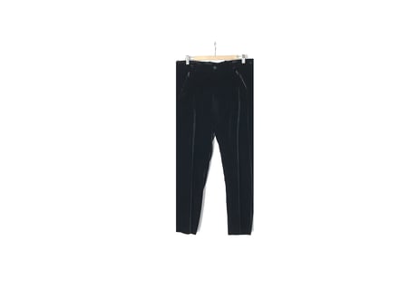 2017aw giorgio armani velvet zip pants