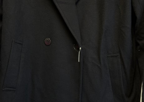 pure cashmere fur long coat dead stock
