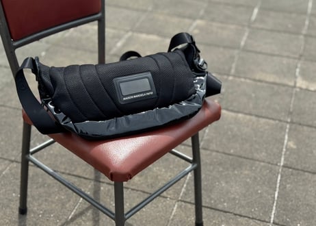 maison margiela "大容量" patent leather logo shoulder bag