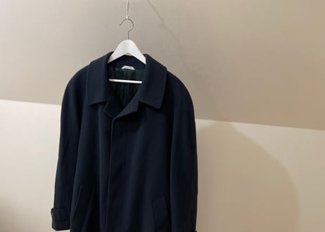 80-90s made in Italy green cashmere wool coat