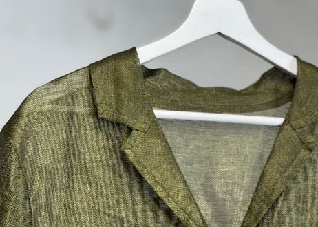 carven sheer shirt jacket