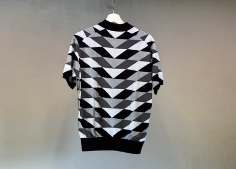lanvin "総柄" knit polo shirt