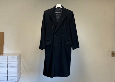 yves saint laurent wool double long coat