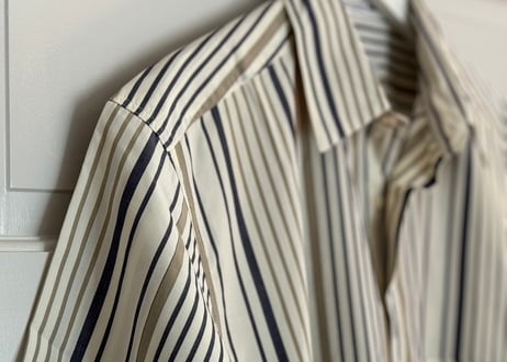80-90s ferragamo stripe shirt