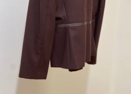 lanvin leather line set up suit