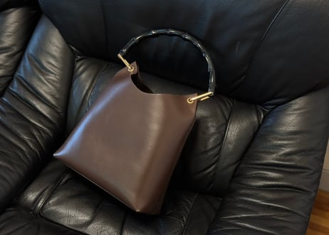gucci leather bamboo one shoulder bag