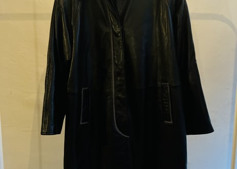 90's loewe leather coat