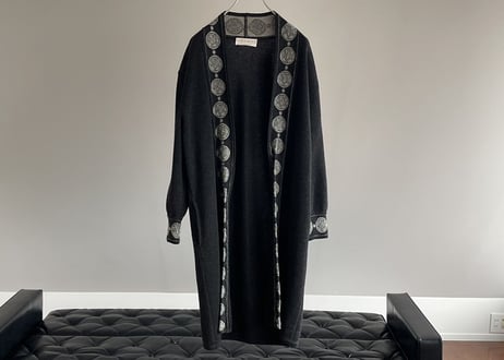 80s nina ricci knit long coat