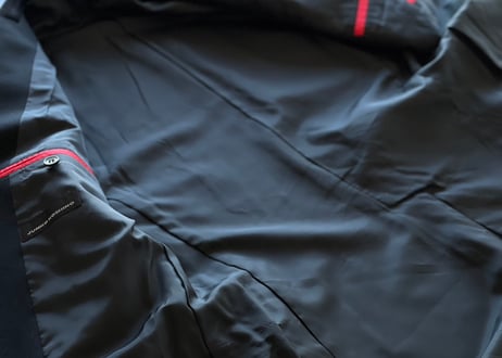 junko koshino black 5 button zip set up suit
