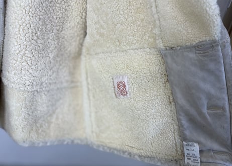 80s loewe mouton leather jacket