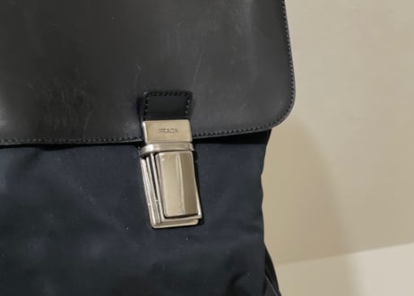 prada leather × nylon bag