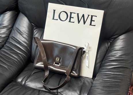 loewe leather anagram shoulder bag