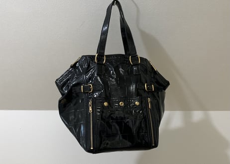 yves saint laurent rive gauche leather bag black