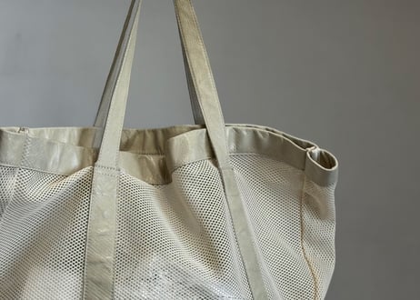 maison margiela "初期" large size mesh leather bag