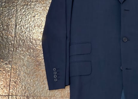 hermes set up suit black dead stock