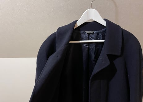 80-90s made in Italy cashmer wool lbelted coat