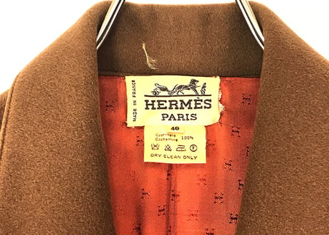 hermes pure cashmere tailored jacket dead stock