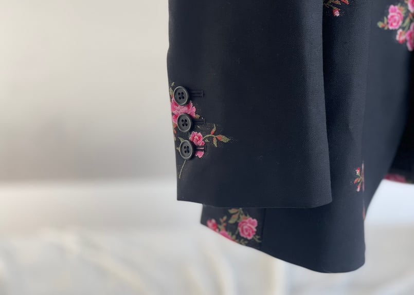 red valentino 2021aw gabardine jacquard flower