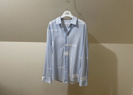 maison margiela 2014ss sky blue shirt