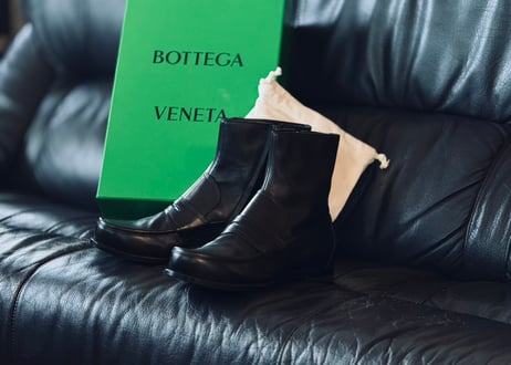 bottega veneta leather loafer boots dead stock