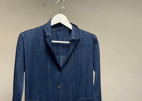 isseymiyake pleats denim jacket