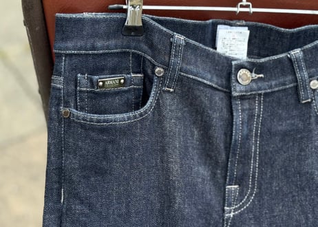 armani collezioni boots cut denim pants